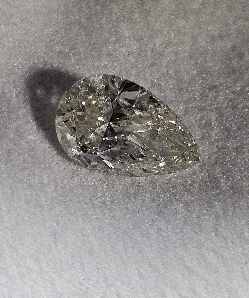 3.51 CT IGI Pear Shape Brilliant Natural Diamond K I1 XXVG