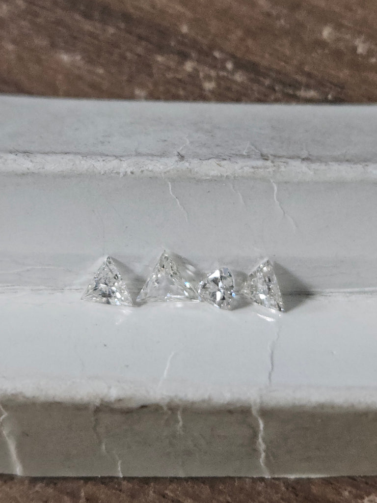 0.80 TCTW Trilliant Cut Natural Diamonds (4) I-J VS-SI