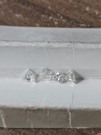 0.80 TCTW Trilliant Cut Natural Diamonds (4) I-J VS-SI