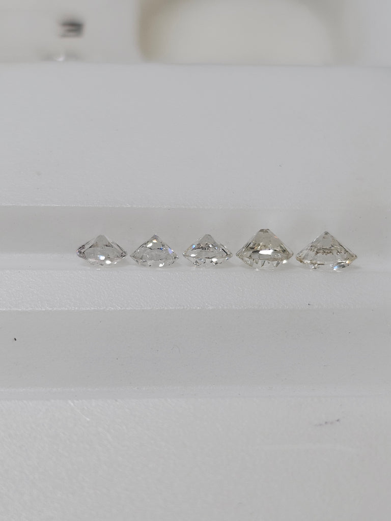 1.47 TCTW Old European Cut Natural Diamonds (5) G–I VS–SI