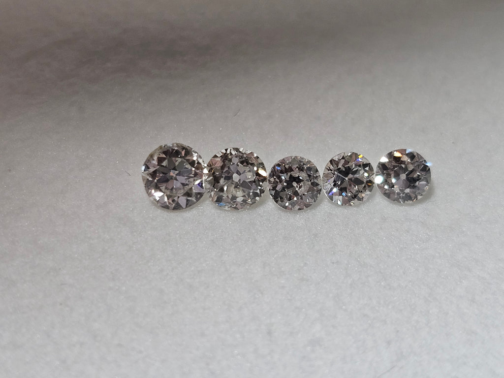 1.47 TCTW Old European Cut Natural Diamonds (5) G–I VS–SI
