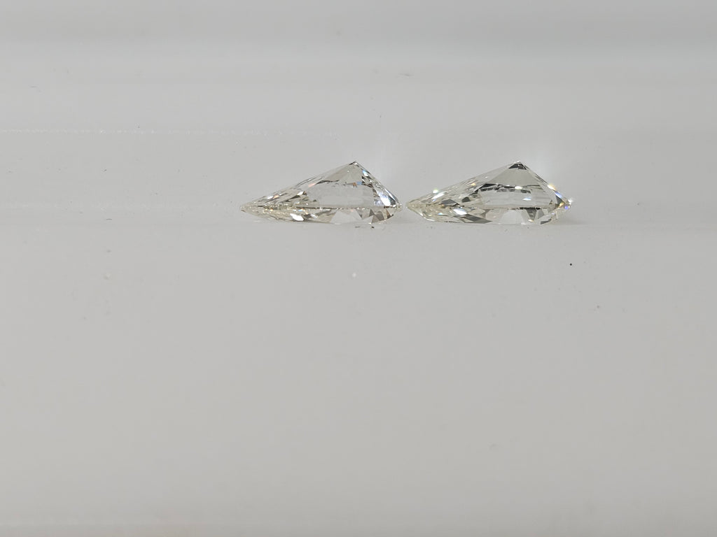 1.40 CTW GIA Pear Shaped Natural Diamond Matched Pair K SI1