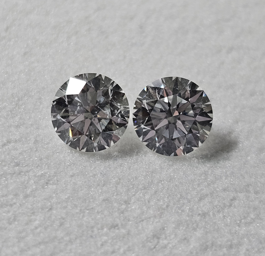 2.00 CTW GIA Round Brilliant Natural Diamond Matched Pair F-G SI1-SI2 XXX