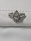 14KT Neil Lane WG Wedding Band Set 1.50-1.75 CTTW 0.50 CT Pear Shape G-H SI2-I1 Center