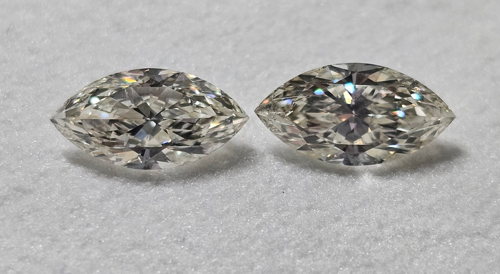 2.01 CTW GIA Marquise Brilliant Natural Diamond Matched Pair L SI1-SI2