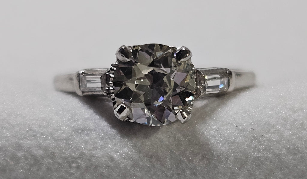 1.01 CT GIA Old European Cut Natural Diamond Ring L VS1