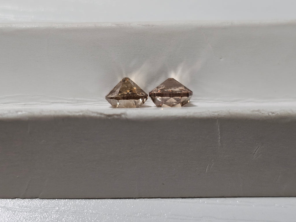 2.45 CTTW GIA Fancy Brown Natural Diamonds VVS2 Old Cut Match