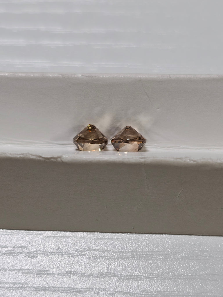 2.04 CTTW GIA Fancy Dark Yellow-Brown Natural Diamonds VS1 Old Cut Match