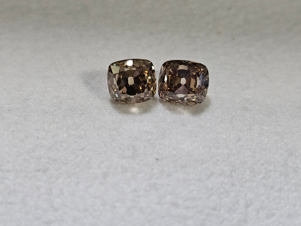 2.04 CTTW GIA Fancy Dark Yellow-Brown Natural Diamonds VS1 Old Cut Match