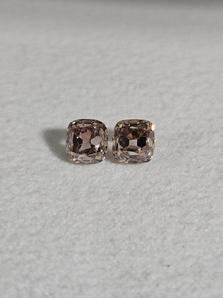 2.03 CTTW GIA Fancy Dark Yellowish Brown Natural Diamonds VS1-VS2 Old Cut Match