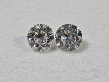2.04 CTTW Round Brilliant Natural Diamond Matched Pair E SI2+