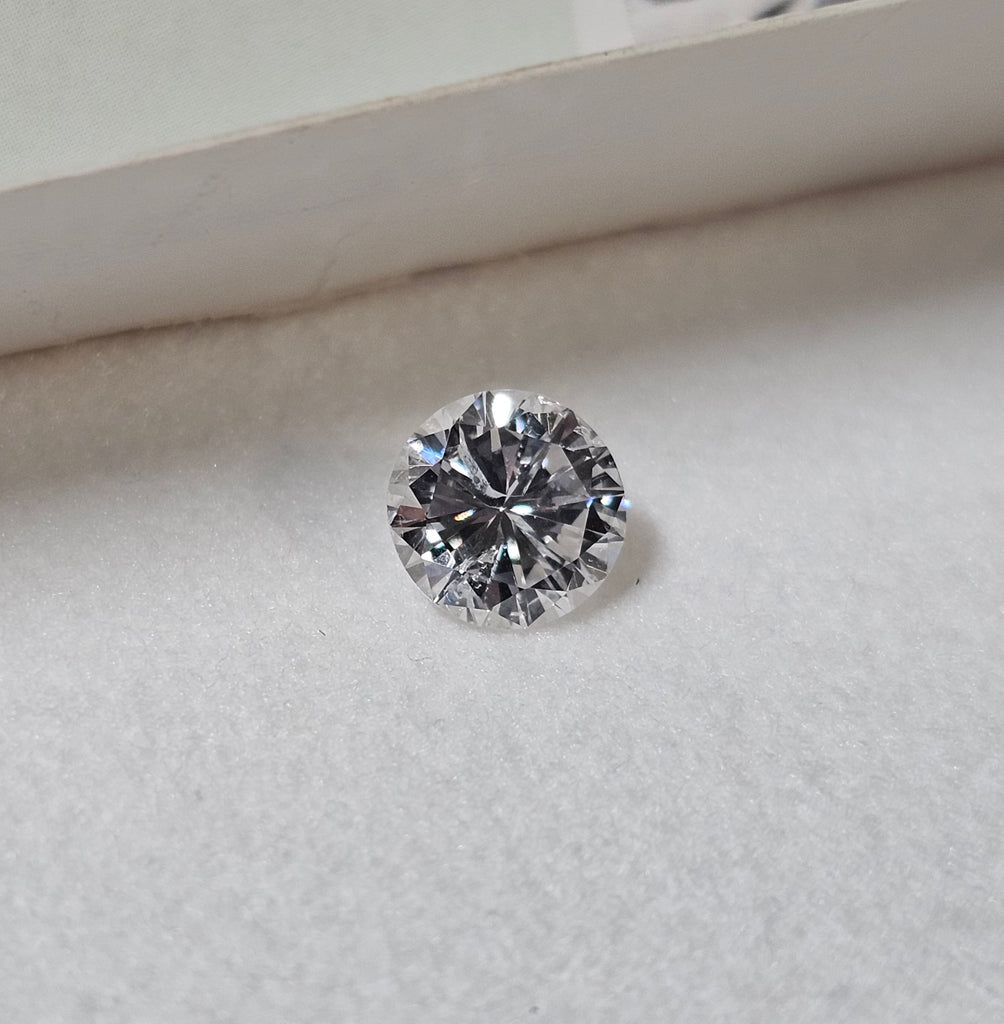 0.79 CT Round Brilliant Natural Diamond F-G I1