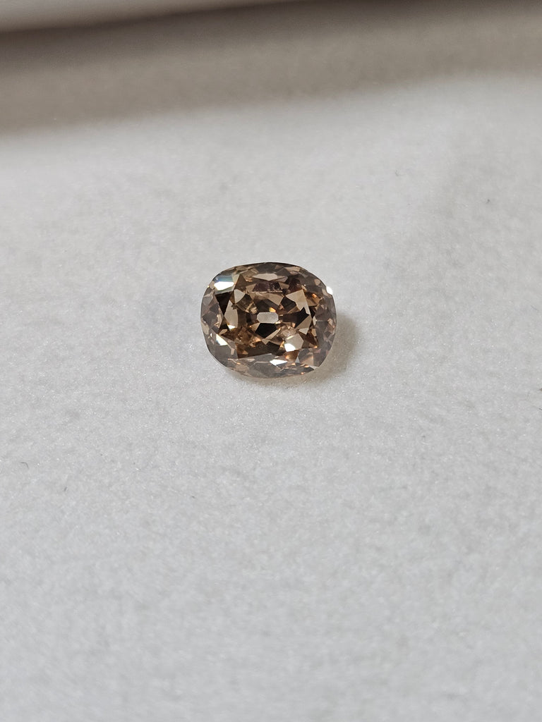 1.33 CT GIA Old Mine Brilliant Natural Diamond Fancy Yellowish Brown VS1