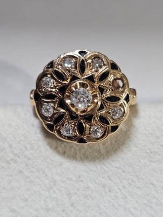 2.8 DWT-14K Antique Ring SI GH