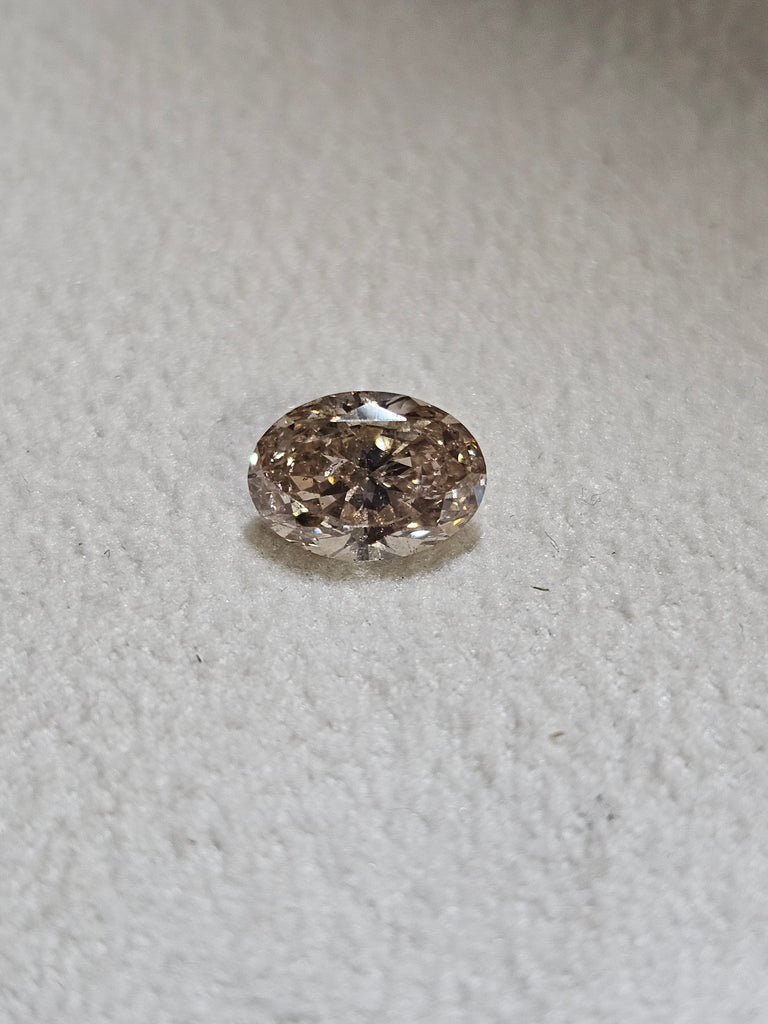 IGI 1.20 CT Natural Oval Brilliant S-T Brown I1 VG EX EX