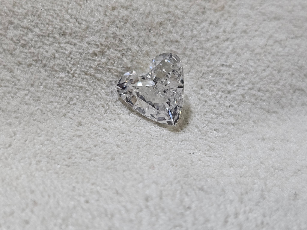 GIA 1.26 CT Natural Heart Brilliant H SI2