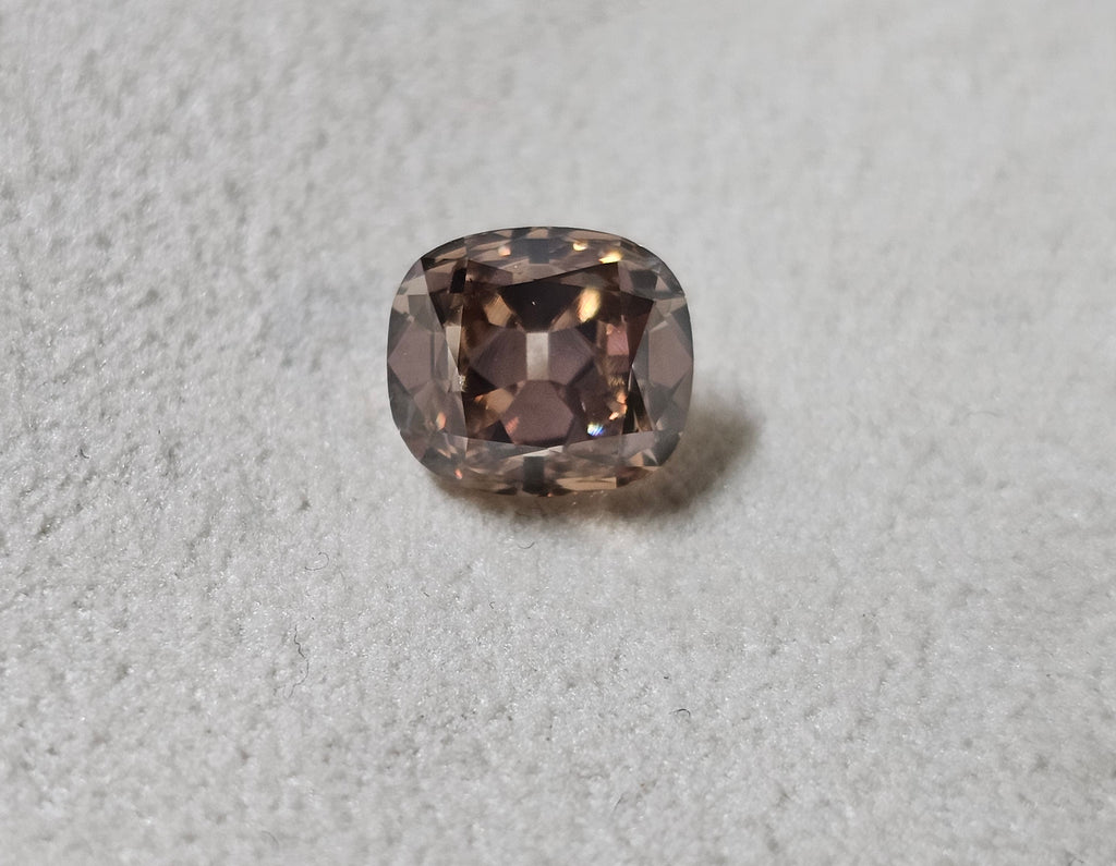 GIA 3.01 CT Natural Old Miner Fancy Dark Yellowish Brown VS2