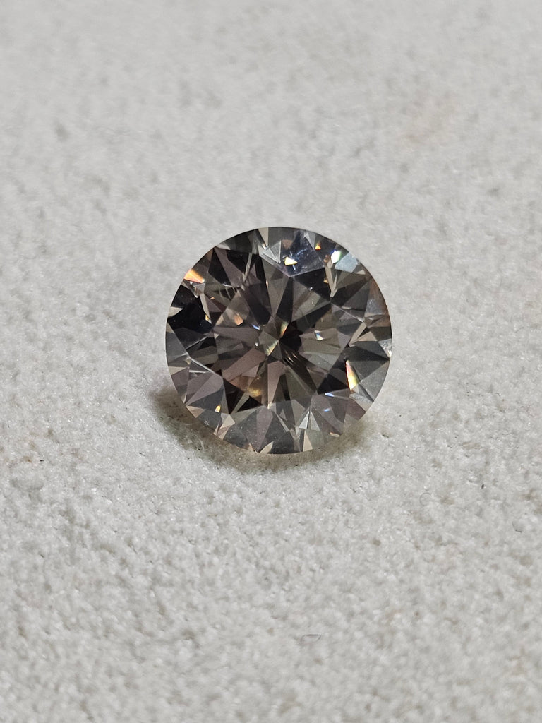 GIA 3.02 CT Natural Round Brilliant W-X Light Brown SI2 XXX
