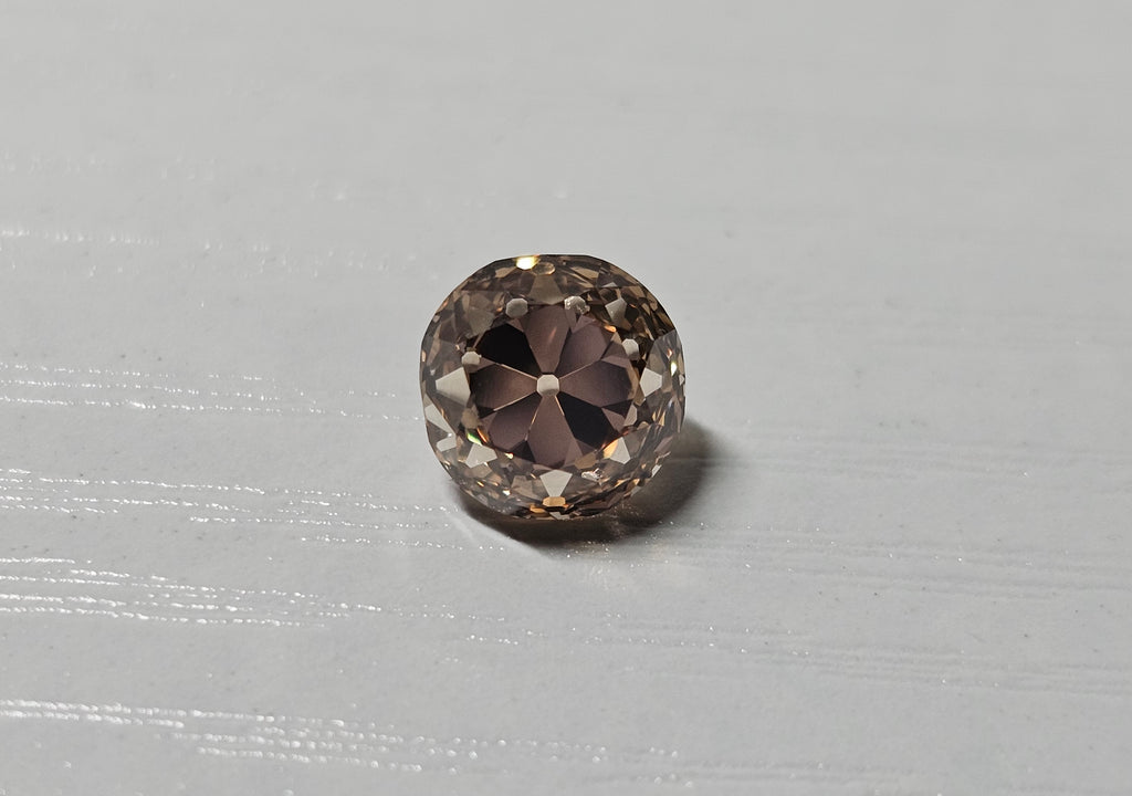 IGI 2.61 CT Natural Old Mine Cut Y-Z VS1 Light Brown