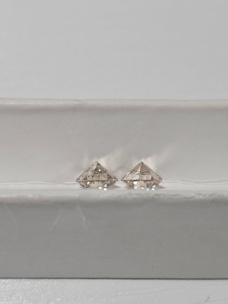 GIA 1.93CTW Natural Round Brilliant Match Q-R W-X SI2 VG EX VG Light brown