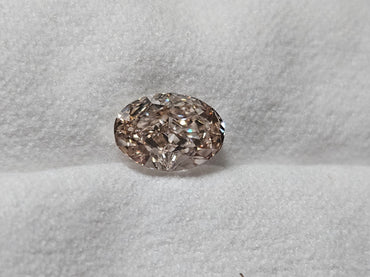 GIA 1.52 CT Natural Oval Modified Brilliant UV Light Brown  VVS2 EX VG