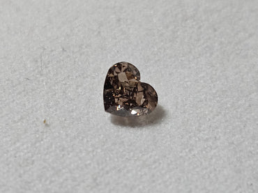 GIA 0.75 CT Natural Heart MB Fancy Dark Yellowish Brown Even VS1 EX VG