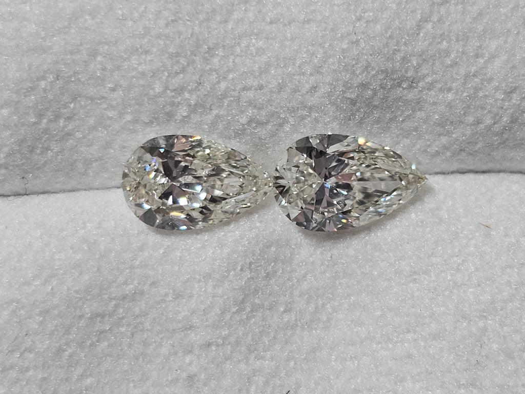 GIA 1.19 TCW Natural Pear Brilliant Match K-J SI1-VS2 Nice makes