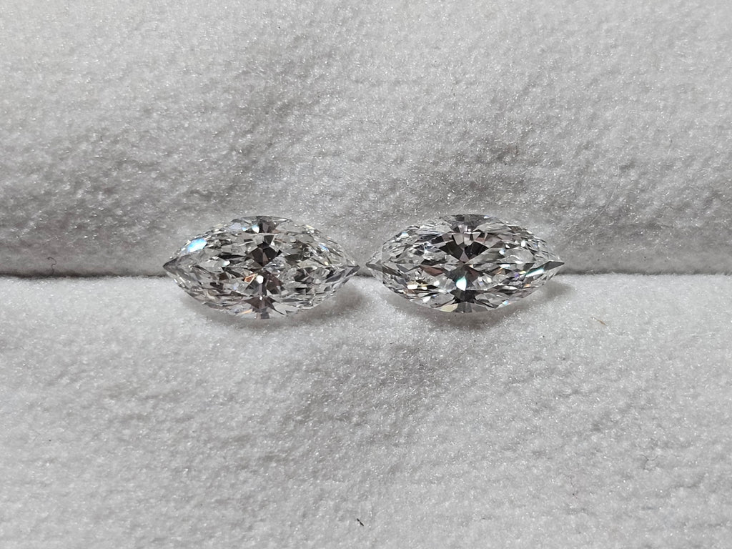 GIA 0.96 CTW Natural Marquise Match DE SI1-SI2