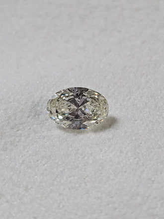 GIA 0.70 CT Natural Oval Brilliant K SI2 EX EX Strong Blue