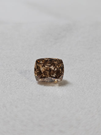 GIA 2.50 CT Natural Cushion Modified Brilliant Fancy Dark Yellowish Brown Even VS2