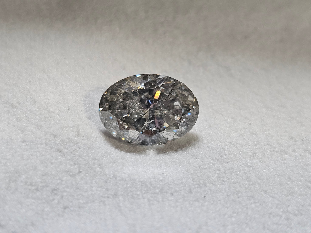 HRD 3.49 CT Natural Oval H P1 VG VG
