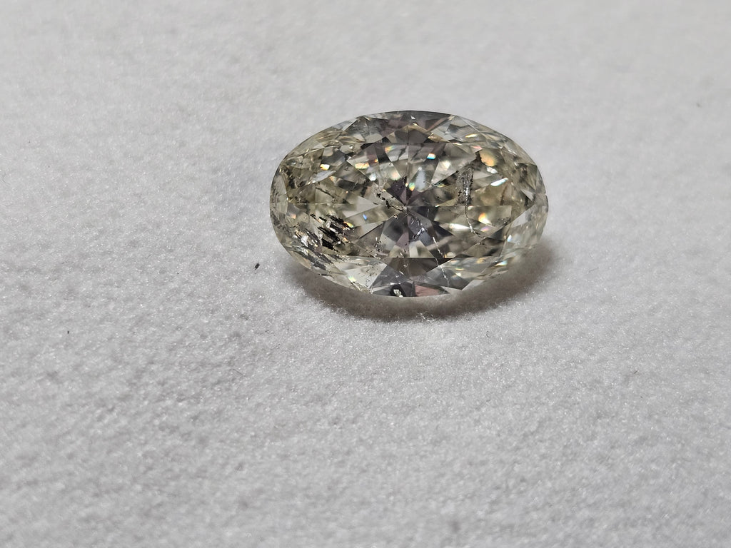 HRD 5.00 CT Natural Oval Brilliant K P1 EX VG
