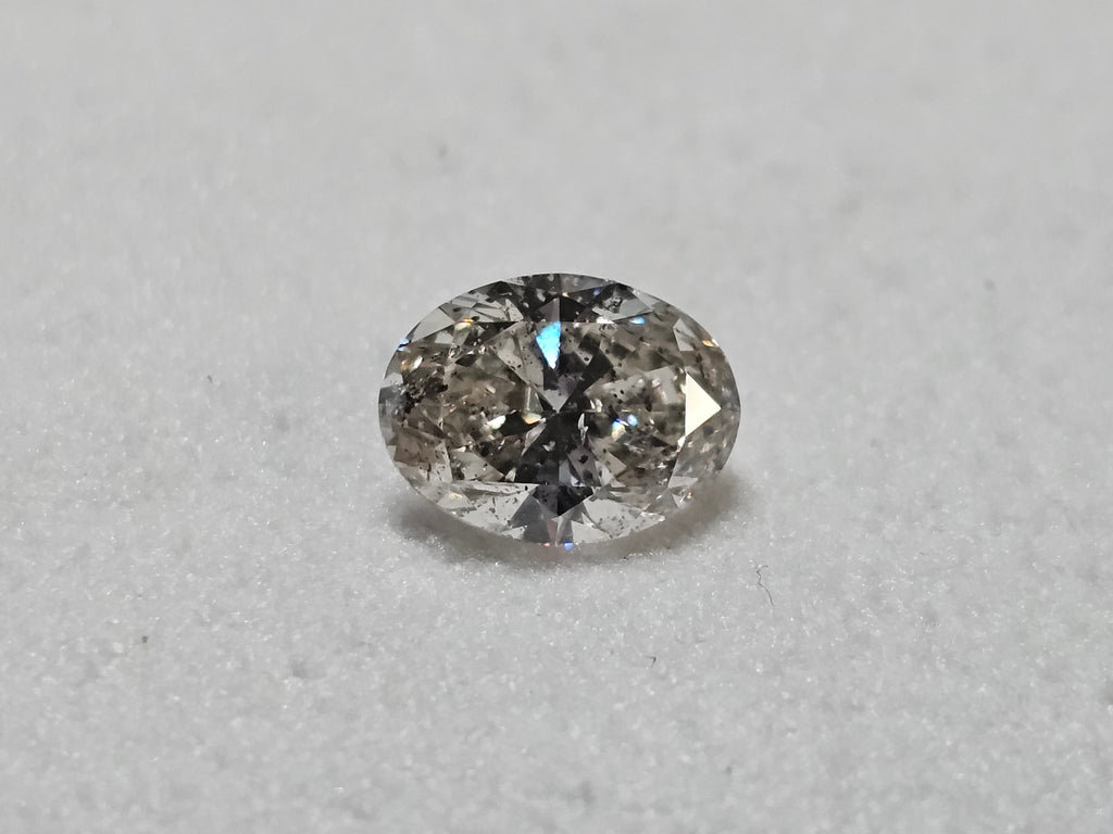 1.56 CT Natural Oval Brilliant GH TOP i2 Grey Tinge