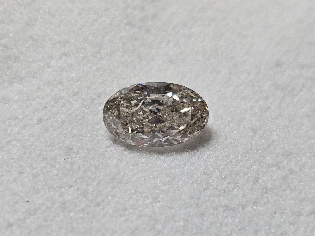 IGI 1.00 CT Natural Oval Brilliant J I1 VG EX EX