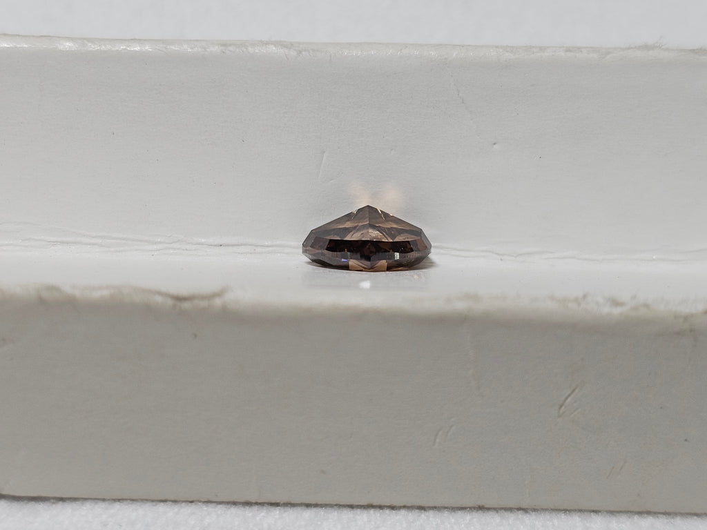 1.02 CT Natural Fancy-like Brown Imperfect Heart Cut