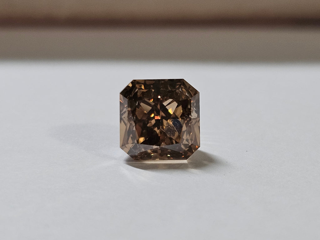 GIA 2.26 CT Natural Radiant Fancy Dark Yellowish Brown SI1 EX/VG