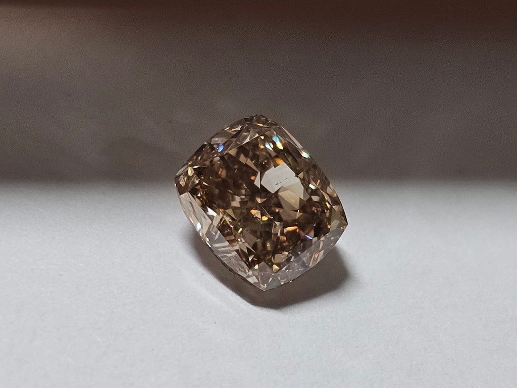 GIA 1.35 CT Natural Long Cushion Fancy Brown-Yellow SI1 EX/VG