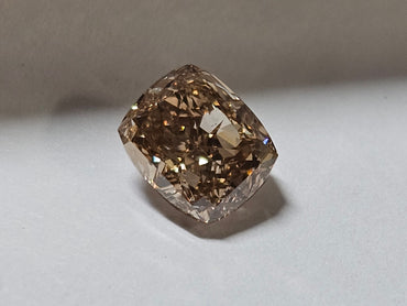 GIA 1.35 CT Natural Long Cushion Fancy Brown-Yellow SI1 EX/VG