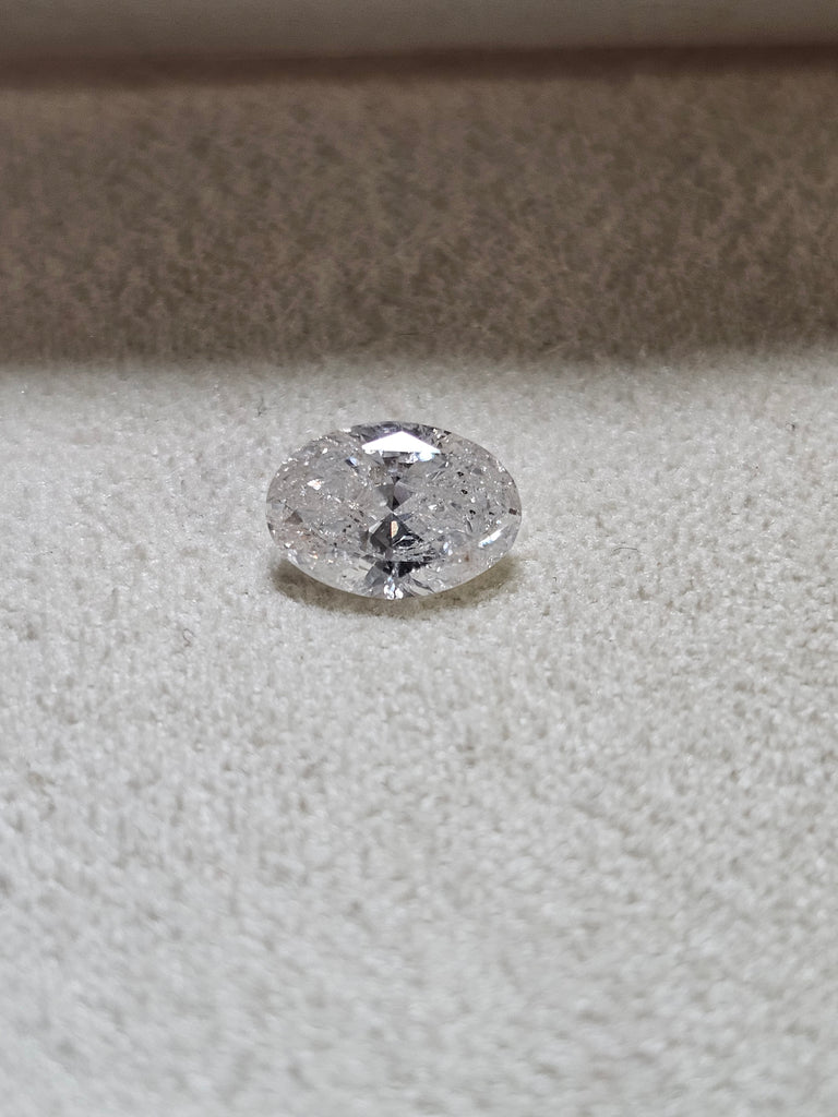 IGI 1.00 CT Natural Oval Brilliant G I1 VG VG VG