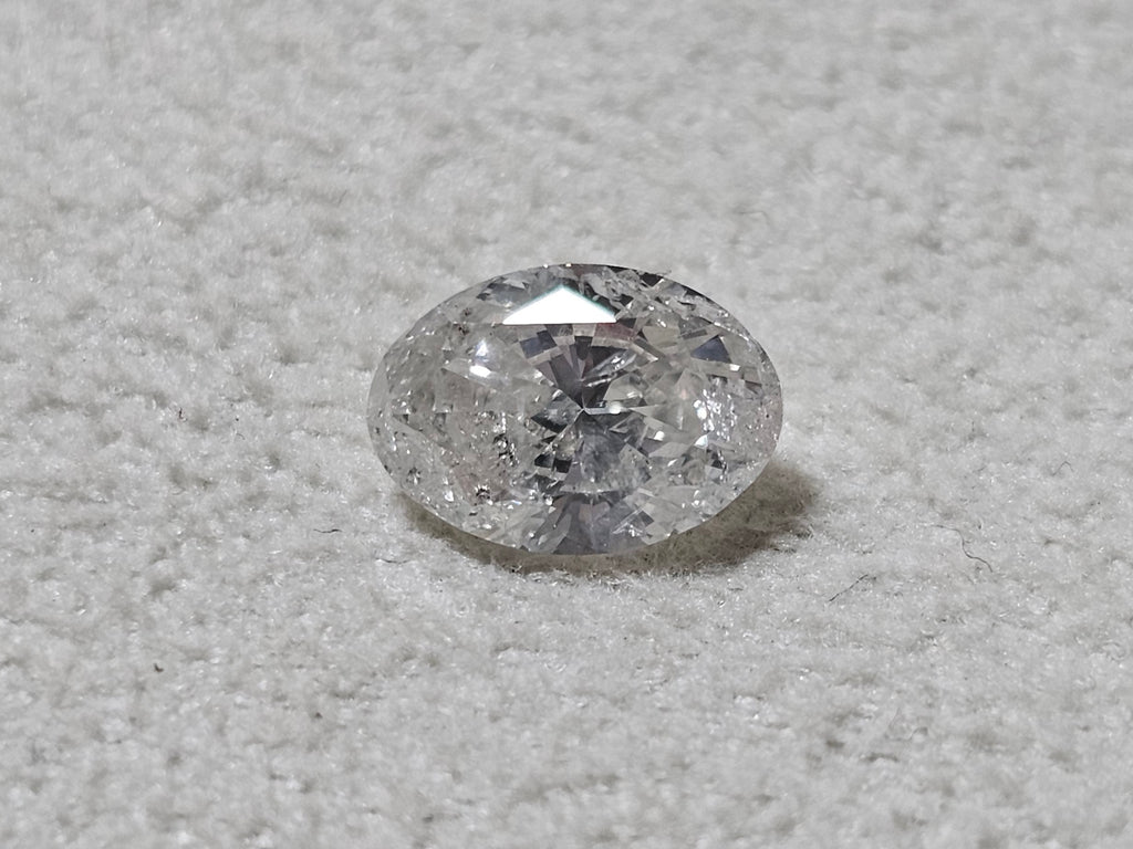 IGI 1.02 CT Natural Oval Brilliant H I2 VG VG Nice make