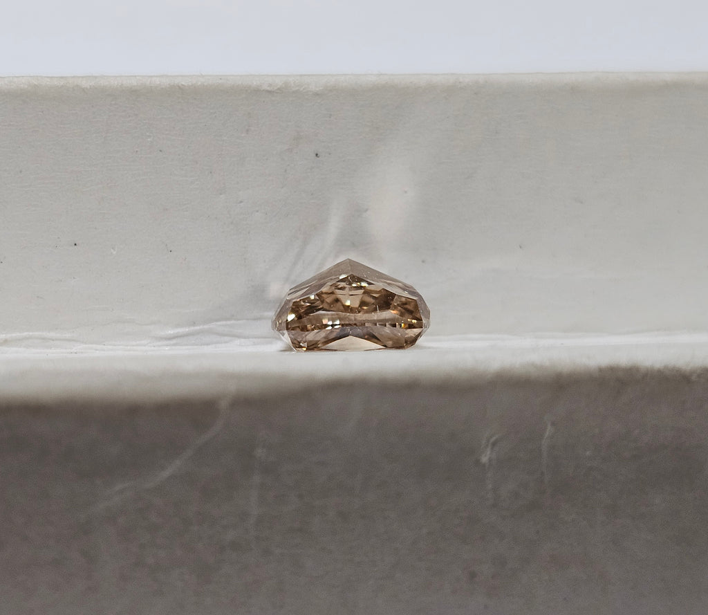 GIA 1.50 CT Natural Long Cushion Fancy Dark Yellowish Brown VS2 EX/VG