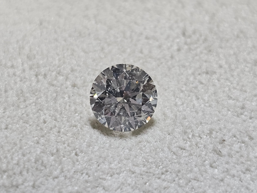 HRD 1.29 CT Natural Round Brilliant G I1 XXX