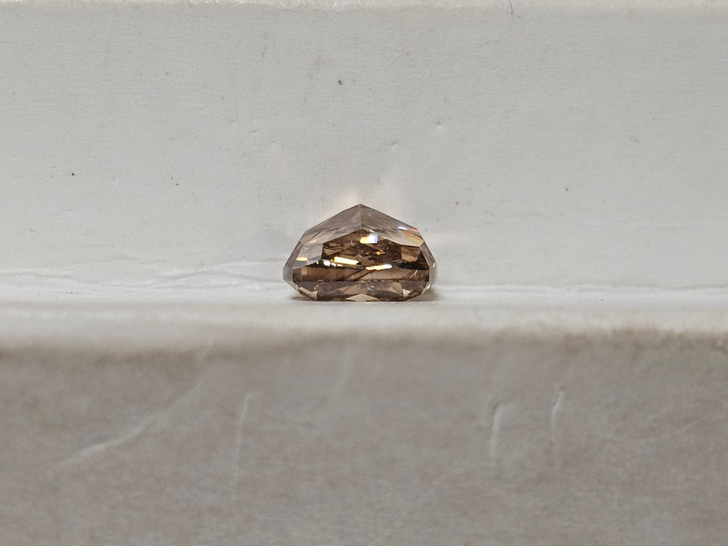 GIA 1.21 CT Natural Cushion Fancy Dark Yellowish Brown VS2 EX VG