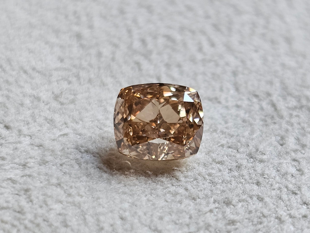 GIA 1.31 CT Natural Cushion Fancy Brown-Orange SI1
