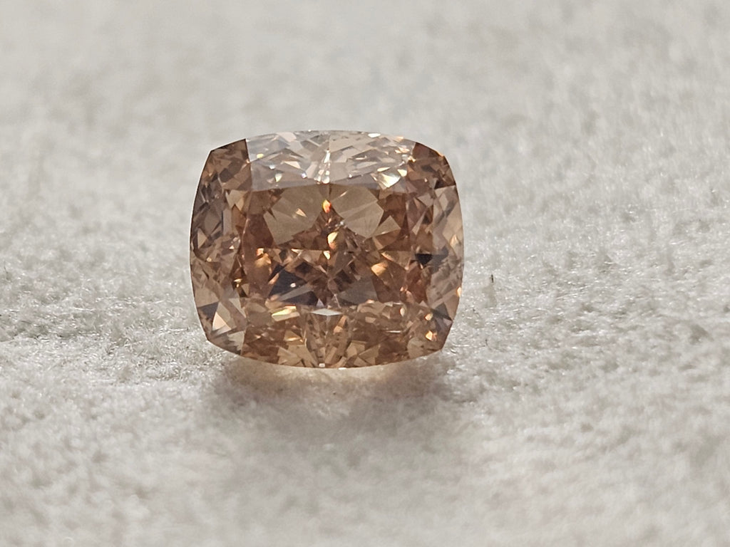 GIA 1.31 CT Natural Cushion Fancy Brown-Orange SI1