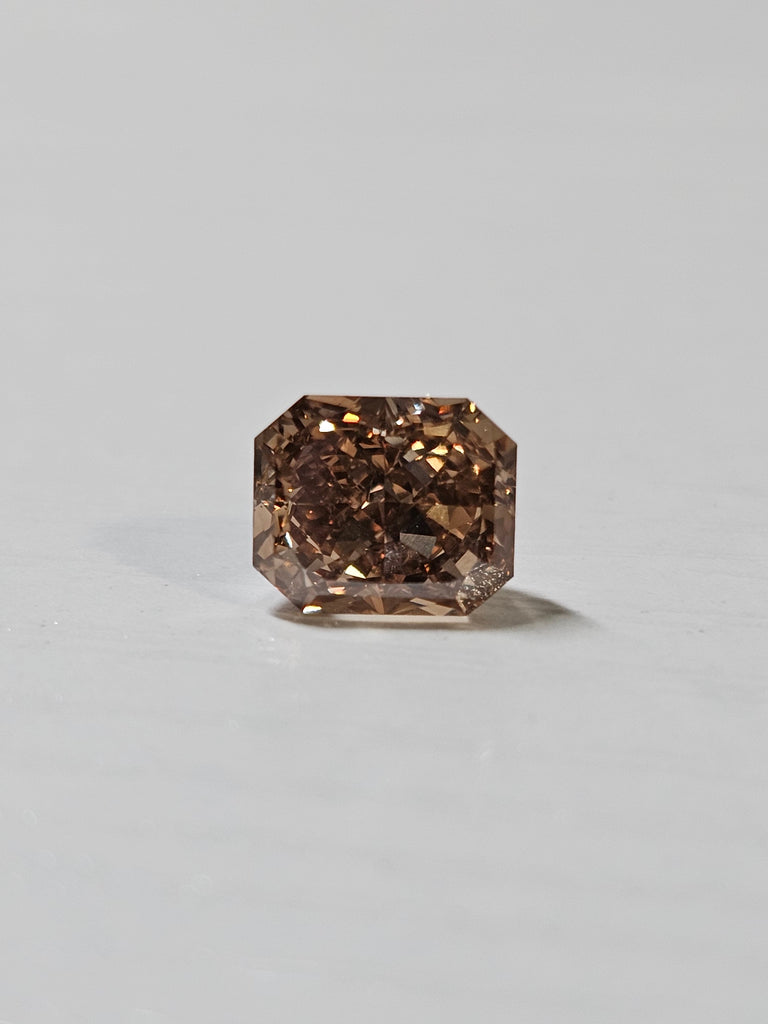 GIA 1.93 CT Natural Radiant Fancy Dark Yellowish Brown VS1