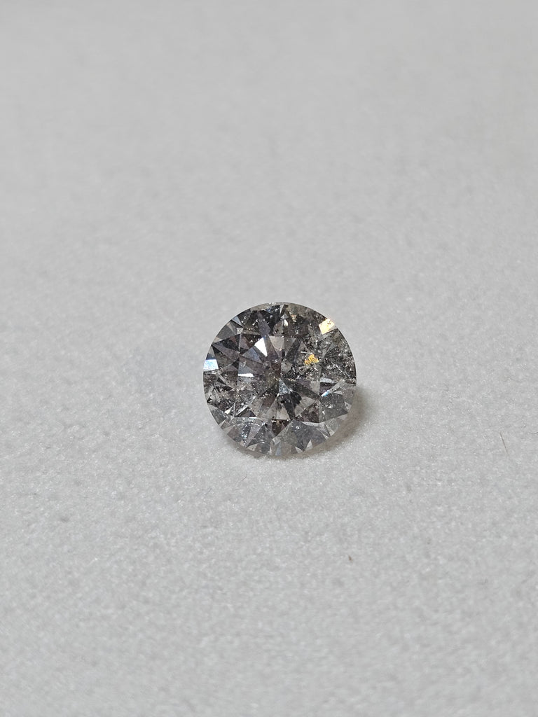 2.02 CT IGI Round Brilliant Natural Diamond G I1 XX