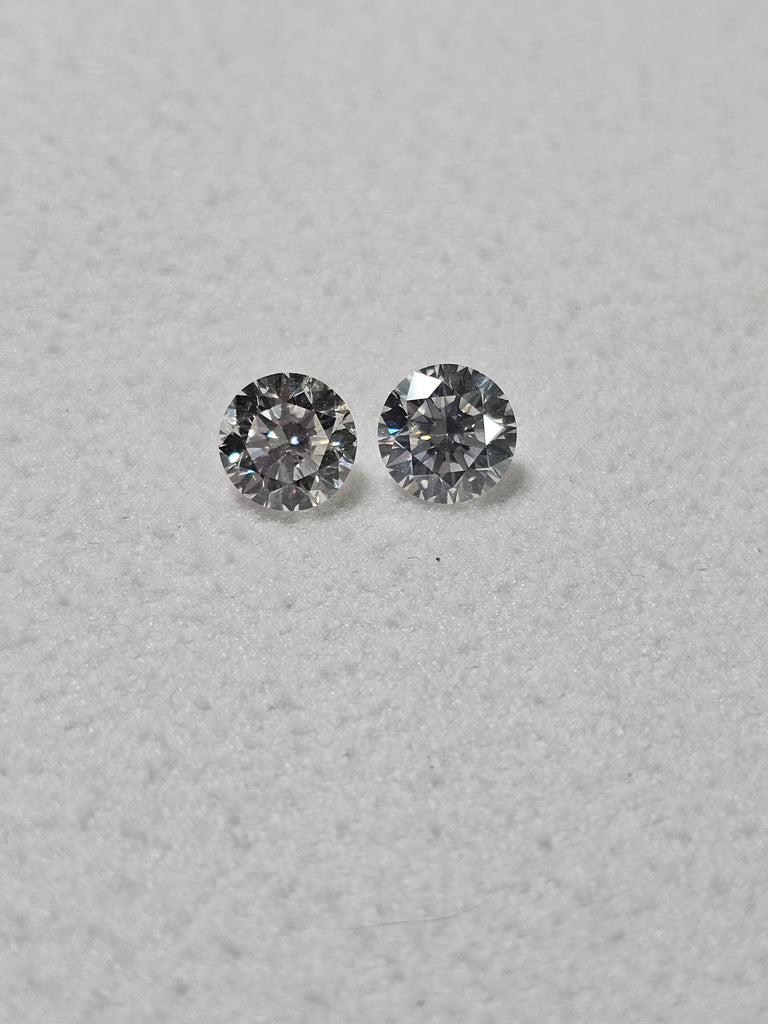 GIA 1.40 CTW Natural Round G-H SI2 Matched Pair