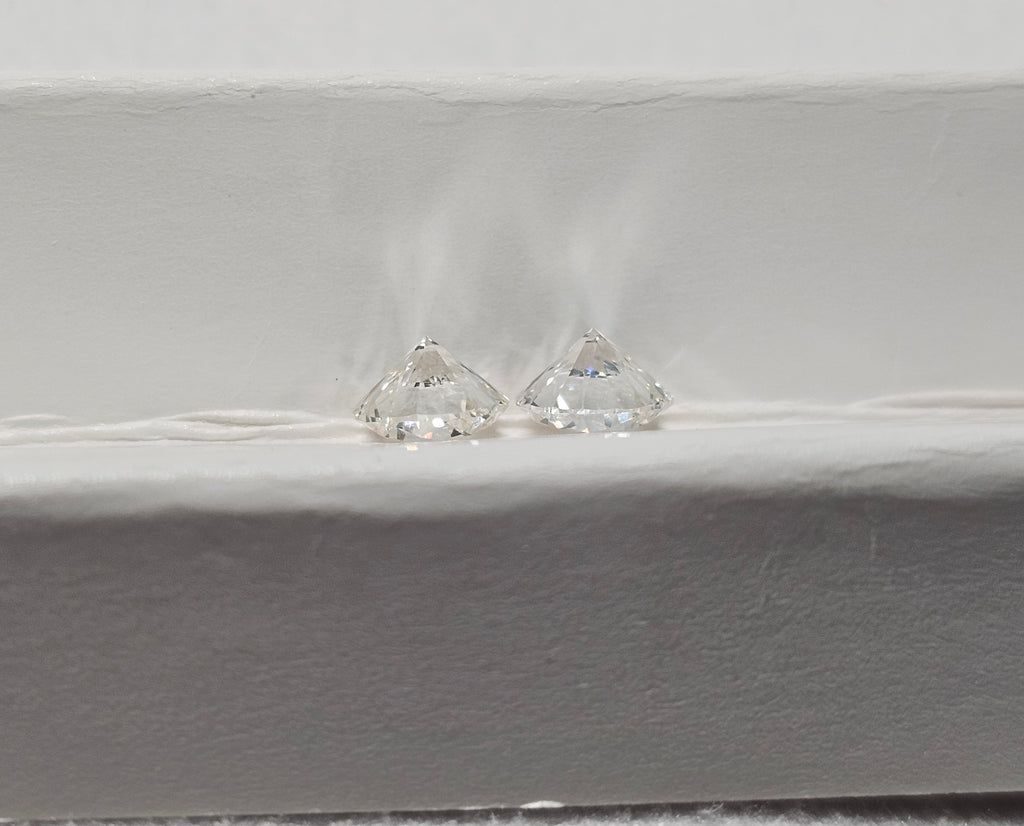 GIA 1.40 CTW Natural Round G-H SI2 Matched Pair