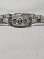 14k WG Natural Diamond And Emerald Bracelet